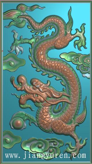 精雕图jdp浮雕挂屏木雕石雕龙凤竖板门板条板2