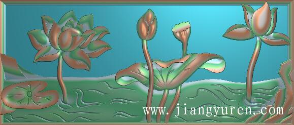 墓碑精雕图浮雕图石雕荷花jdp