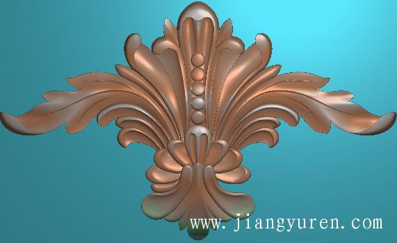 欧式木雕三角洋花床头花门花雕花jdp图