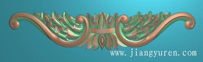 三角欧式洋花镂空门头长条横花对称贴花