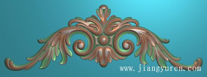 欧式镂空洋花贴花角花精雕图浮雕设计图