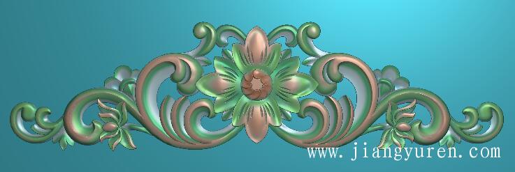 欧式洋花角花贴花门花精雕图屏风背景装饰雕刻浮雕灰度图素材