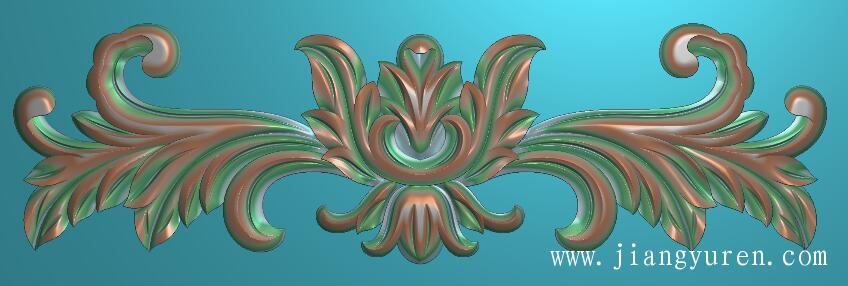 欧式洋花角花贴花门花雕刻浮雕素材