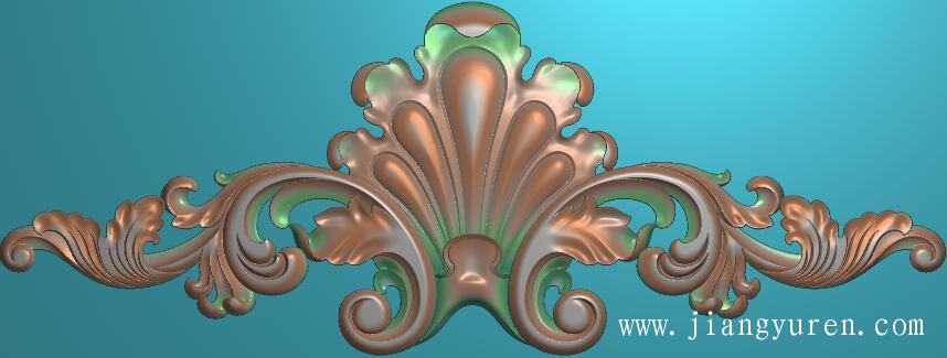 欧式洋花角花贴花门花精雕图屏风背景装饰素材