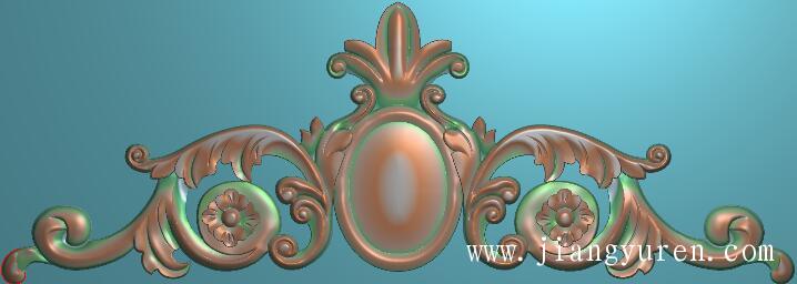 欧式洋花三角花浮雕灰度图素材