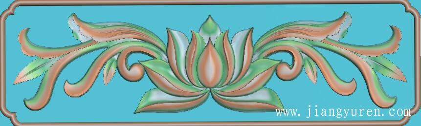 三角花浮雕jdp带边框雕刻素材SH034