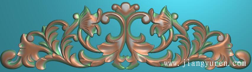 中式镂空洋花贴花浮雕jdp素材SH039