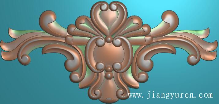 欧式浮雕洋花精雕图设计图SH043