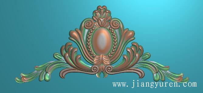 床头三角花浮雕电脑雕刻图素材SH046