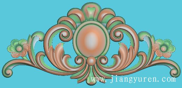 三角洋花雕刻源文件SH047