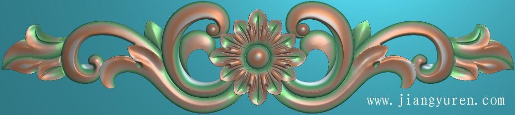 家具床上洋花贴花雕刻花浮雕素材SH049