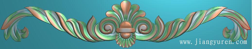 三角形门上洋花电脑雕刻精雕图SH050