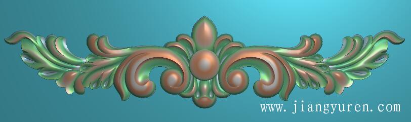 精雕图卷草三角欧式洋花镂空贴花SH051