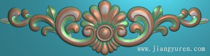 欧式洋花角花电脑精雕图SH058