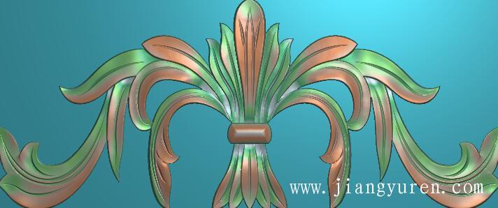 三角对洋花浮雕jdp源文件素材SH060