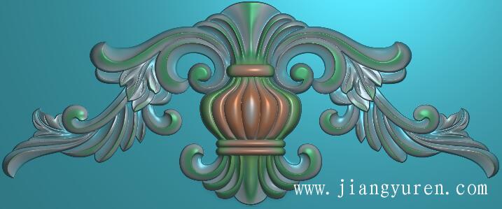 欧式罗马三角洋花电脑雕刻图SH067