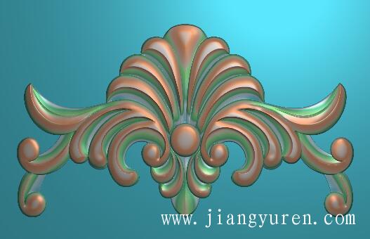 门上三角洋花贴花浮雕图SH071