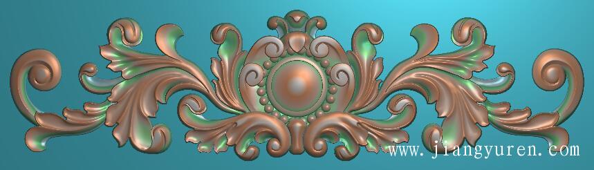 欧式圆盘牡丹洋花jdp雕花浮雕图SH088