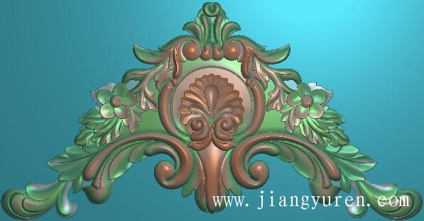 欧式套装门洋花贴花精雕图浮雕样图SH110