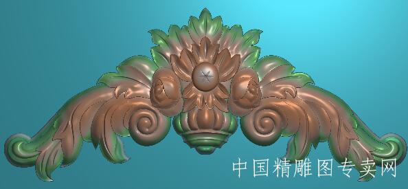 欧式三角洋花石雕花门板花浮雕图SH113