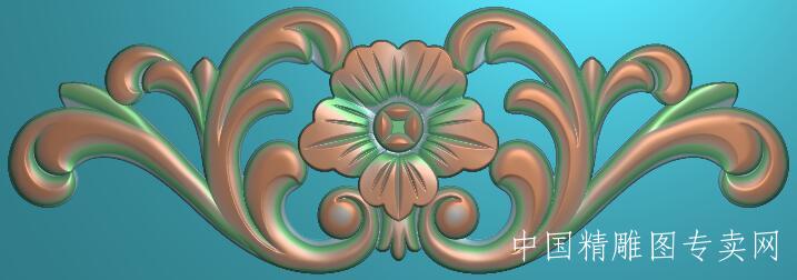 石雕浮雕洋花贴花精雕图SH175