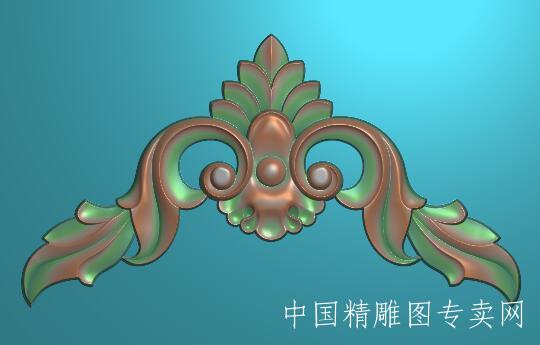 欧式洋花三角花浮雕图精雕素材SH182