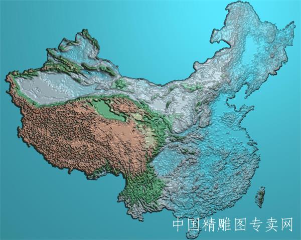 中国地图精雕图jdp灰度图bmp浮雕图stl地形图