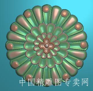 欧式圆形西洋花镂空木雕浮雕图L080