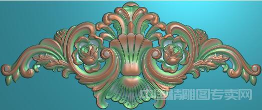 欧式洋花床头JDP浮雕图横版外墙贴花C207.jpg