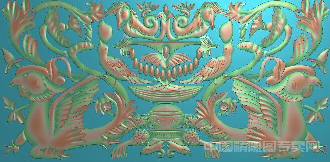 欧式洋花隔断屏风精雕图JDP镂空浮雕素材C424.jpg