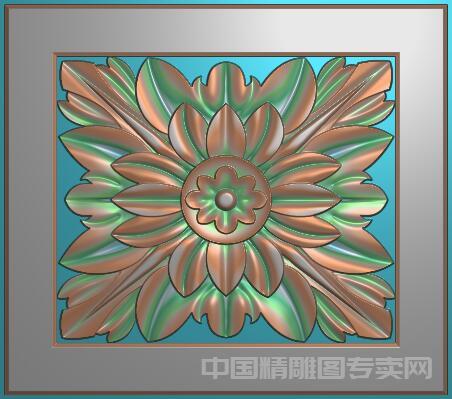方形欧式洋花小方块精雕图罗马柱头脚浮雕贴花FH076.jpg