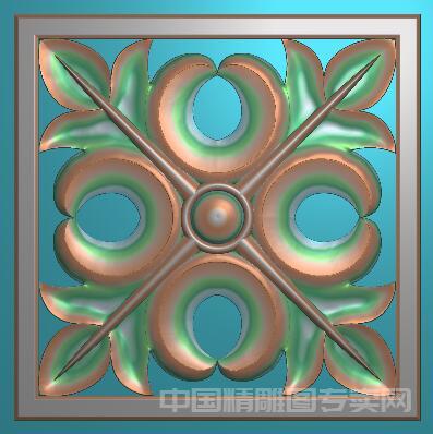 正方形小洋花精雕图JDP方块镂空对称杨花FH082.jpg