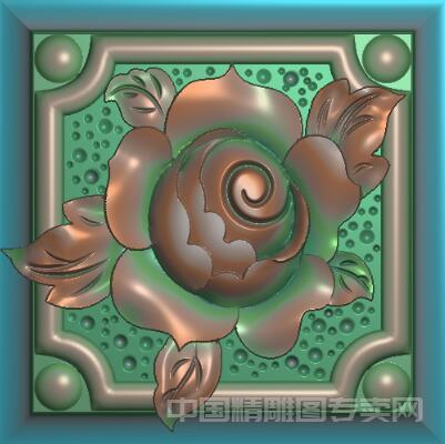 方形鲜花精雕图JDP浮雕花朵罗马柱头柱脚FH087.jpg