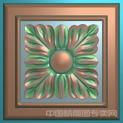 欧式方块洋花精雕图木门浮雕杨花H088.jpg