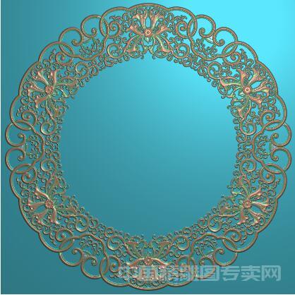 圆形镂空浮雕图精雕边框复杂花纹JDP雕刻设计素材R050.jpg